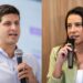 Os candidatos ao Governo de Pernambuco: João Campos (PSB) e Raque Lyra (PSD)