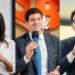 Os candidatos ao Governo do Estado: Raquel Lyra (PSD), João Campos (PSB) e Ivan Moraes (PSOL)