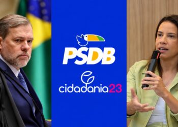 O ministro Dias Toffoli e a governadora Raquel Lyra (PSD)