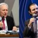 O ex-ministro da Justiça Ricardo Lewandowski e o ex-banqueiro Daniel Vorcardo