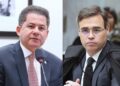 O deputado federal Cezinha de Madureira (PL-SP) e o ministro do STF André Mendonça