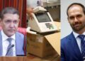 O ministro Nunes Marques e Eduardo Bolsonaro