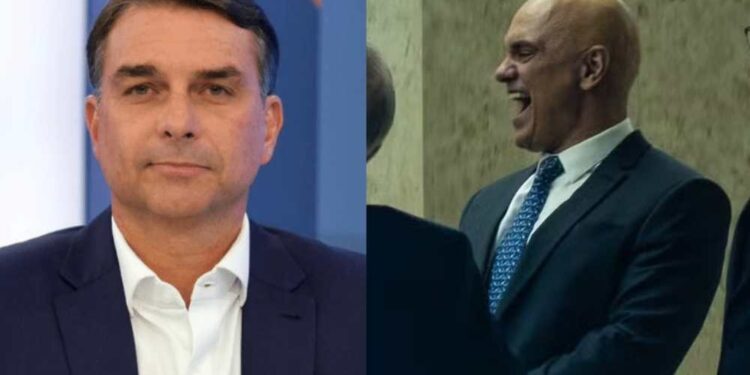 Flávio Bolsonaro critica Alexandre de Moraes durante visita a presídio