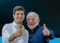 O ex-prefeito João Campos (PSB) e o presidente Luiz Inácio Lula da Silva (PT)
