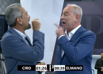 Elmano de Freitas (PT) e Ciro Gomes (PSDB) (Da esq. p/ dir.)