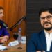 Raquel Lyra, candidata à reeleição pelo PSD e o jornalista Wilson Lima, do Portal O Antagonista