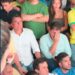 O senador Flávio Bolsonaro (PL) e aliados durante a votação do segundo turno