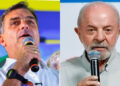 Os candidatos a presidência, Flávio Bolsonaro (PL) e Lula (PT)