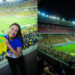 A governador Raquel Lyra, prestigiando preparação para Copa do Mundo Feminina da Fifa 2027