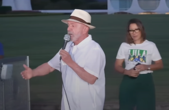 Presidente Lula na comemoração do seu aniversário hoje (27)