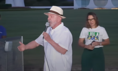Presidente Lula na comemoração do seu aniversário hoje (27)