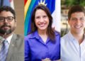 Ivan Moraes (PSOL), Raquel Lyra (PSD) e João Campos (PSB) (Da esq. p/ dir.)