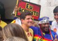 João Campos, um apoiador, e o vice Carlos Costa (Da esq. p/ dir.)