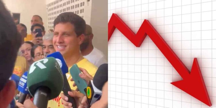 João Campos, que foi votar nesta manhã, está atrás de Raquel nas pesquisas