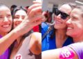 Raquel Lyra e apoiadoras na tarde deste domingo (04)