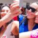 Raquel Lyra e apoiadoras na tarde deste domingo (04)