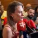 Marília Arraes em coletiva na noite deste domingo (04)