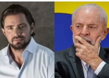 Daniel Vorcaro e Lula (PT) (Da esq. p/ dir.)