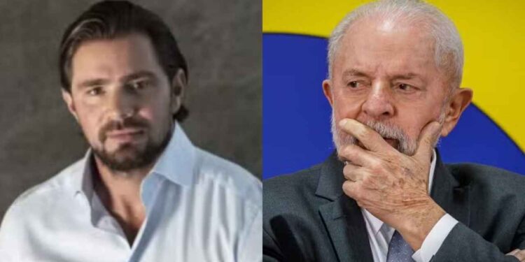 Daniel Vorcaro e Lula (PT) (Da esq. p/ dir.)