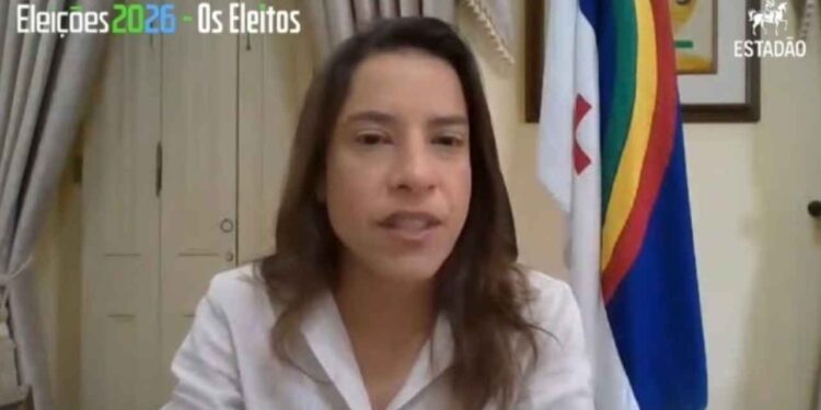 A governadora reeleita de Pernambuco, Raquel Lyra, em entrevista ao Estadão