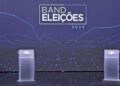 Cenário do debate da Band