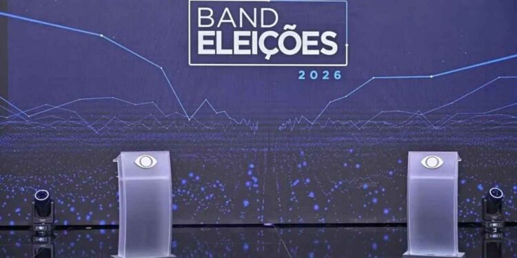 Cenário do debate da Band