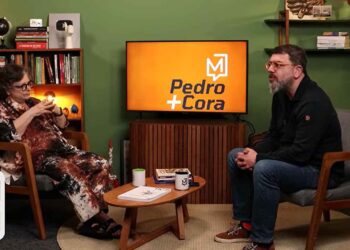 Fala foi feita no programa apresentado por Cora Rónai e Pedro Doria (Da esq. p/ dir.)