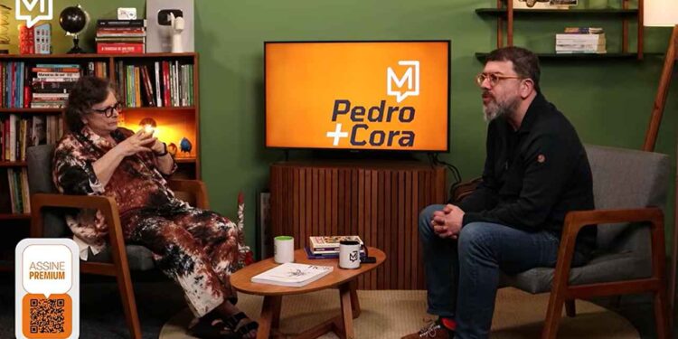Fala foi feita no programa apresentado por Cora Rónai e Pedro Doria (Da esq. p/ dir.)