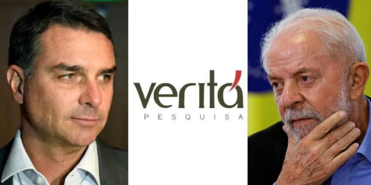 Flávio Bolsonaro (PL) e Luís Inácio Lula da Silva (PT) (Da esq. p/ dir.)