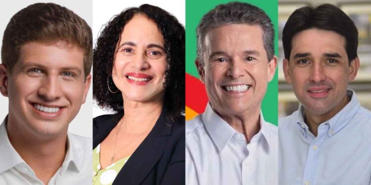 João Campos, Luciana Santos, André de Paula e Silvio Costa Filho (Da esq. p/ dir.)