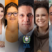 Da esq. pra dir., Eliel Gomes, Isabela Lessa, Janiely Nunes, Leonardo Oliveira, Luciana Brasileiro, Ricardo Costa Pinto e Diana Câmara