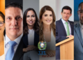 Da esq. para dir., Janielly Nunes, Leonardo Oliveira, Diana Câmara, Isabela Lessa, Henrique Seixas e Eliel Gomes