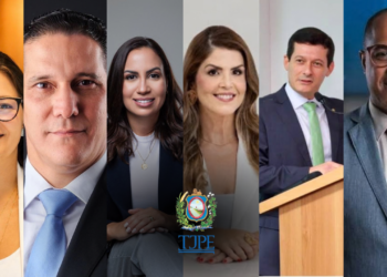 Da esq. para dir., Janielly Nunes, Leonardo Oliveira, Diana Câmara, Isabela Lessa, Henrique Seixas e Eliel Gomes