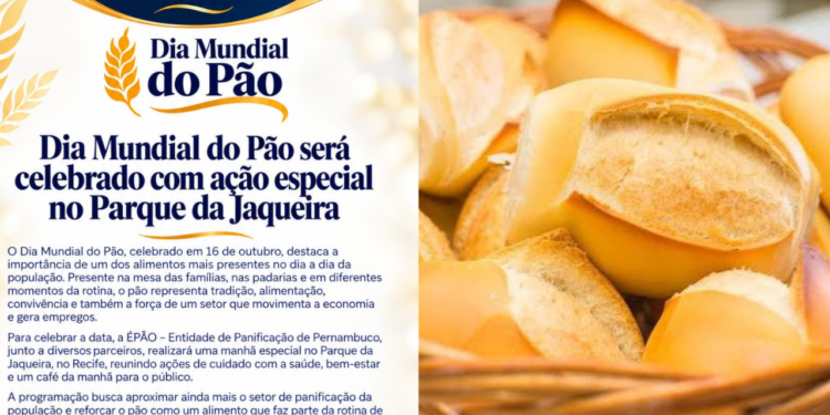 Dia do Pão será celebrado no Parque da Jaqueira dia 16 de outubro