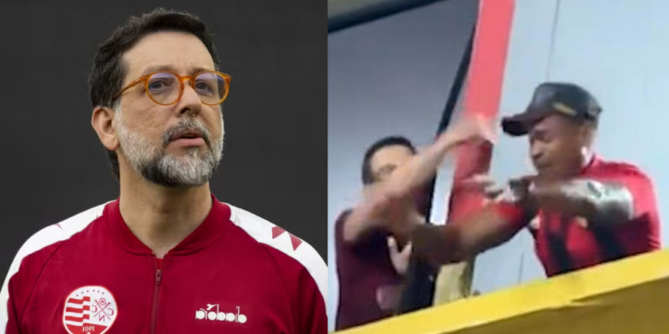 Bruno Becker, presidente do Náutico, e torcedor do Sport agredido