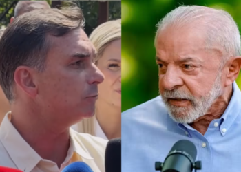 Candidato a presidência Flávio Bolsonaro (PL) e Presidente Lula (PT)