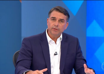 O candidato a presidência, Flávio Bolsonaro (PL)