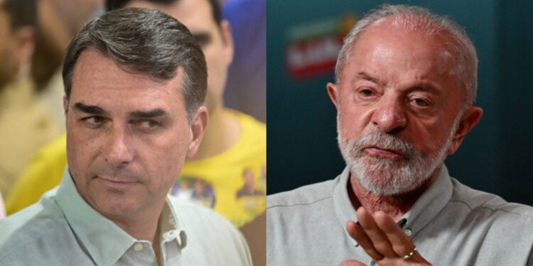 Na pesquisa BTG/Nexus, Flávio aparece com 52%, contra 48% de Lula