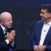 Luiz Inácio Lula da Silva (PT) e Flávio Bolsonaro (PL) (esq. p/ dir.)