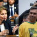 A senadora Tereza Cristina e candidato a presidente do Brasil Flávio Bolsonaro (PL) (esq. p/ dir.)