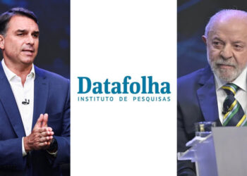 Flávio Bolsonaro (PL) e Luiz Inácio Lula da Silva (PT) (esq. p/ dir.)