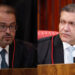 O ministro Floriano de Azevedo Marques, do TSE e o presidente do TSE, Kassio Nunes Marques (esq. p/ dir.)