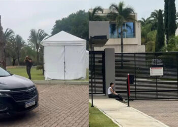 A movimentação chamou a atenção das equipes de reportagem que acompanhavam o local
