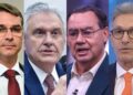 Flávio Bolsonaro (PL), Romeu Zema (Novo), Ronaldo Caiado (PSD), Augusto Cury (Avante)