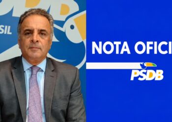 O presidente do PSDB, o deputado Aécio Neves