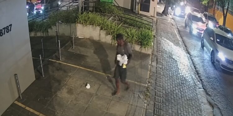 Suspeito de tentar o roubo no estabelecimento