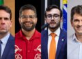 Os deputados federais eleitos: Eduardo Moura (Novo), Jones Manoel (PSOL), Lula da Fonte (PP) e  Marcelo Gouveia (Podemos)