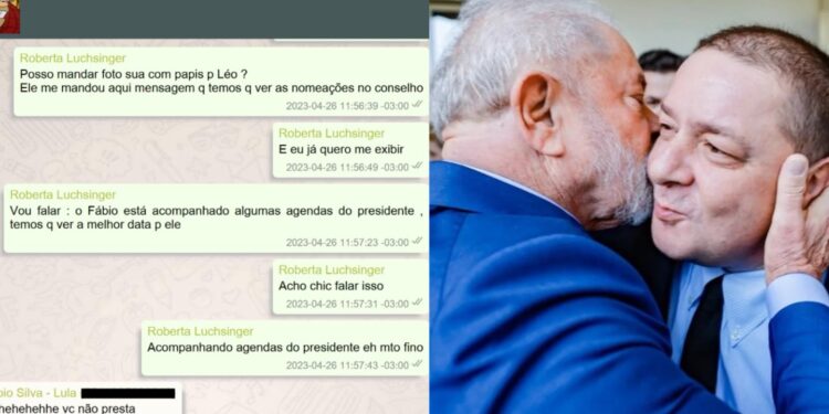 Roberta Luchsinger mandou foto de Lulinha com o presidente Lula para Leo Slezynger, da petroquímica Unigel