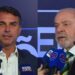 Os candidatos Flávio Bolsonaro (PL) e Lula (PT)