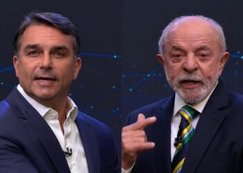Os candidatos à presidência no debate da Band